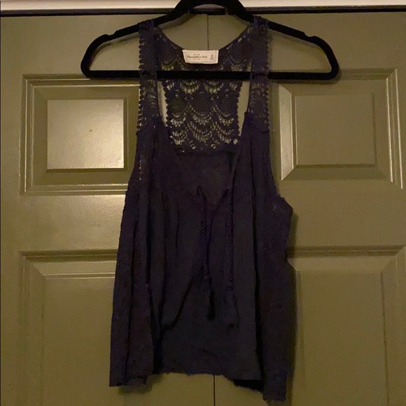 Abercrombie & Fitch Navy Blue Tank Sz M - Picture 1 of 5